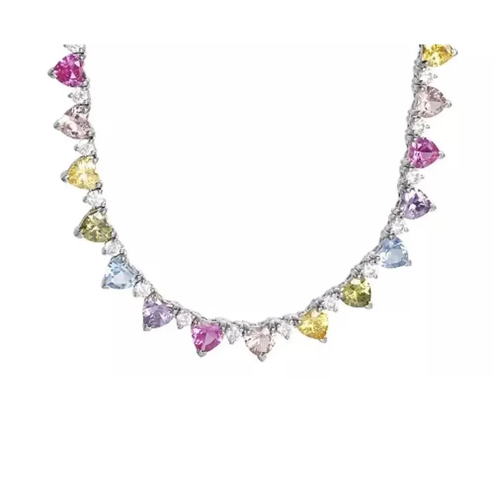 Sterling Silver 'Endless Love' Heart Necklace Stunning Fashion Trendy Glam NEW